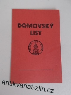 DOMOVSKÝ LIST ( MĚSTO ZLÍN )
