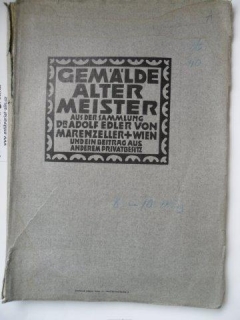 GEMALDE ALTER MEISTER - ADOLF EDLER Z MARENZELLER