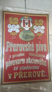 Stará cedule Přerovské pivo 