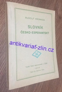 RUDOLF HROMADA - SLOVNÍK ČESKO - ESPERANSKÝ