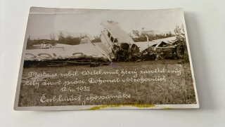 POHLEDNICE PÁD LETADLA BAŤA