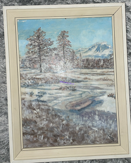 ORIGINÁLNÍ MALBA : ZIMNÍ KRAJINA