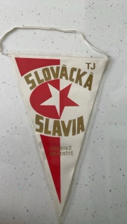 Plastová vlaječka : TJ SLOVÁCKÁ SLAVIA