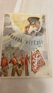 PRAVDA VÍTĚZÍ! - T.G. Masaryk - koláž - r. 1938